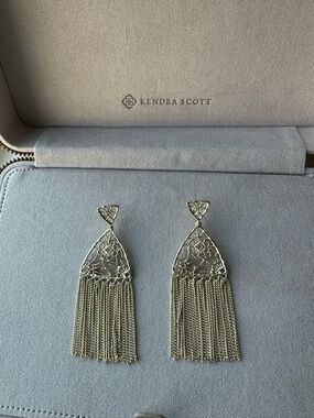 Kendra Scott Ana Gold Filigree Tassel Drop Earrings